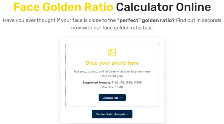 golden ratio face test website